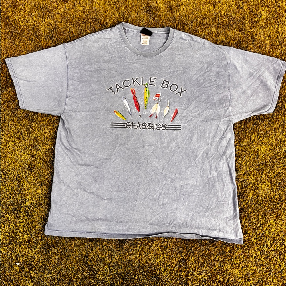 Croft & Barrow Gray Tackle Box Classics Kids Tee